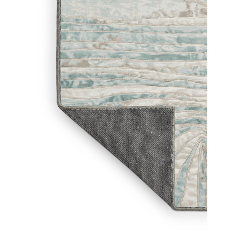 Tapis gris soyeux et moelleux, Carré 5 pi