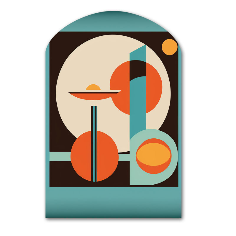 Art mural rétro de style Mid-Century II moderne arche Mid-Century, H 34 po x l 25 po