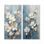 Elegant blanc et bleu Magnolias Serenity - ensemble de 2 impressions sur toile Magnolias-102583953-102583956