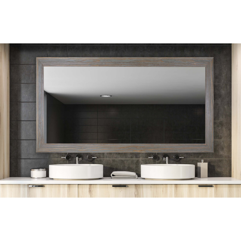 Solid Wood Flat Wall Mirror, 31.75'' x 55.75''