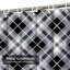Rideau de douche sans couture à motif abstrait tartan blanc avec 12 crochets-385239802
