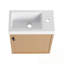 Meuble-lavabo mural avec lavabo en résine et porte simple à fermeture douce-1804462001