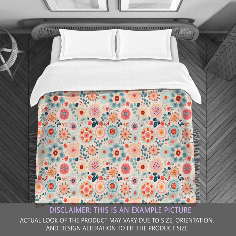 Édredon Cheerful Bloom Hippie, Édredon simple très long