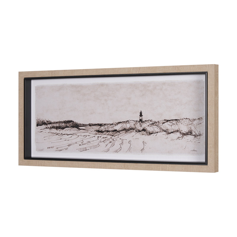 Sur le rivage, reproduction d'art texturée encadrée à la main, On The Shore II