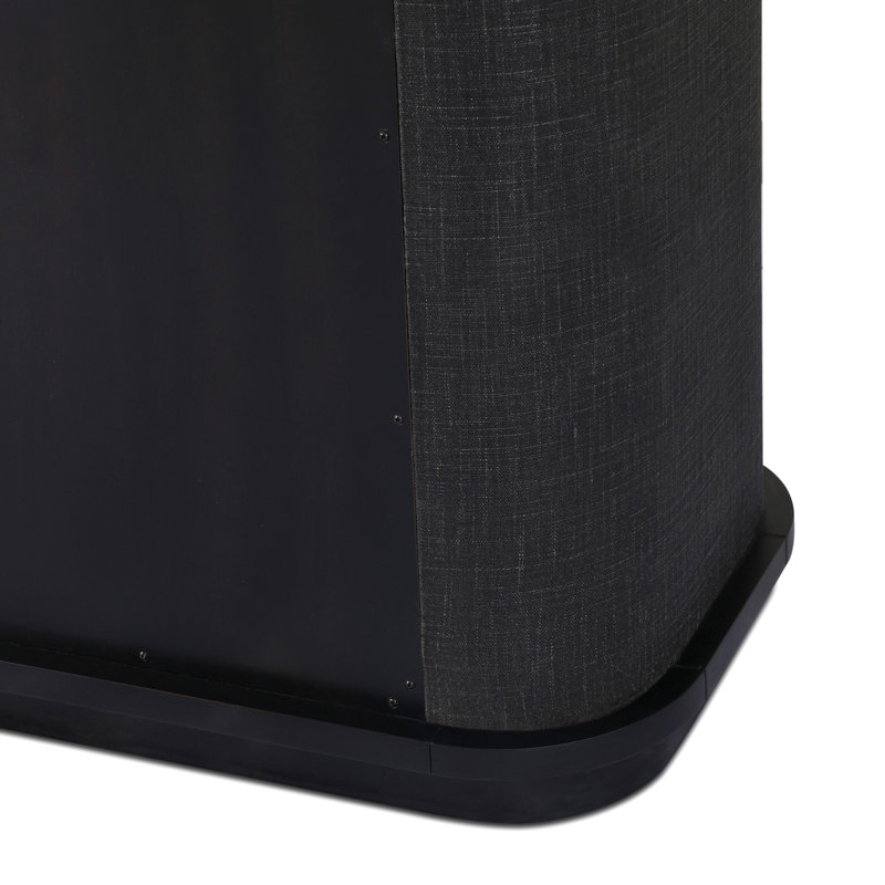 Berlin Cabinet-Black Linen, Black Linen