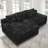 Boneless Modular Sectional Sofa Seat, Upholstered Compressed Couch For Living Room, Bedroom, Apartment, No Assembly Required, 2PC Free Combination, Plush Corduroy Fabric-1086632900-1088287428