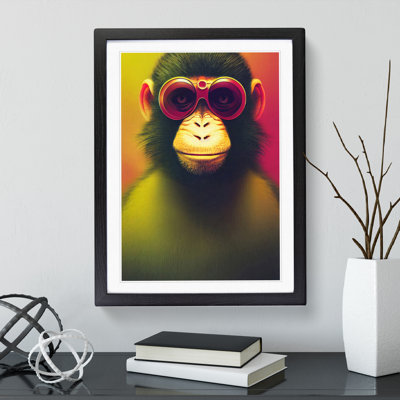 A Monkey In Glasses No.3 - Single Picture Frame Painting