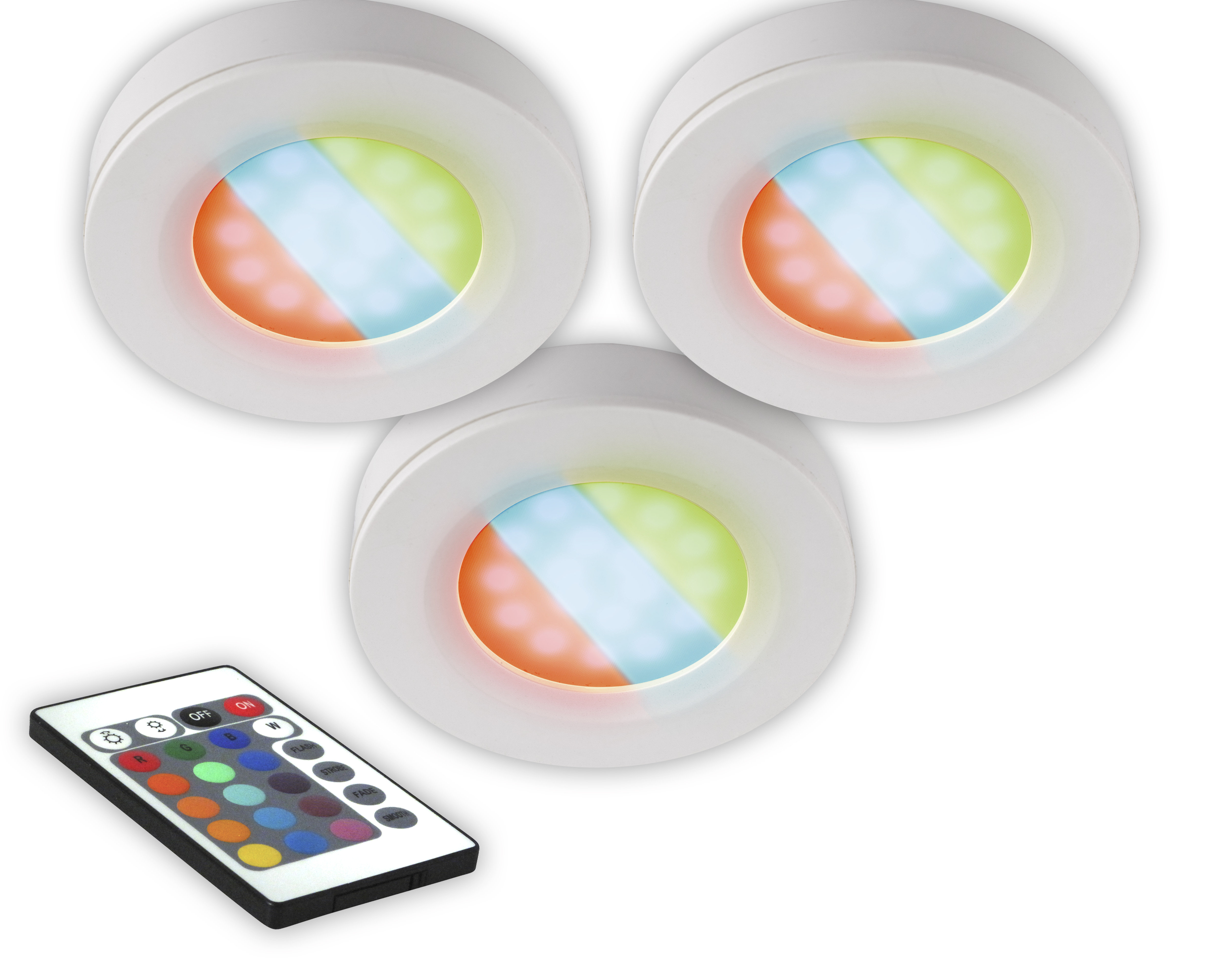 Bazz RGB LED Under Cabinet Puck Light | Wayfair