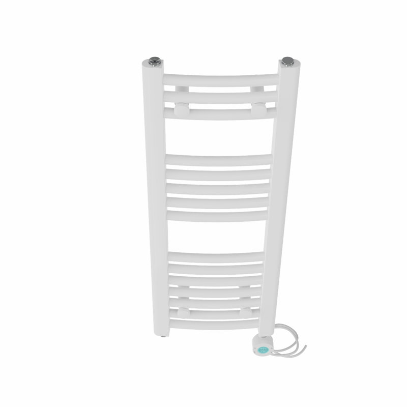 Curved Towel Rail Heated Towel Rails, White, 80" H x 30" W x 3.4" D