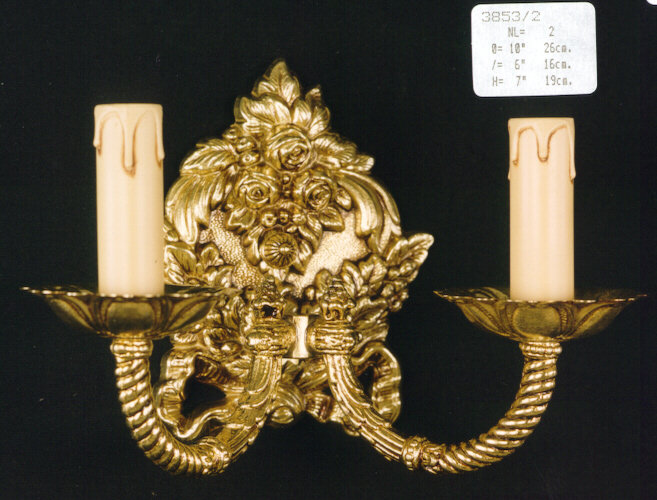 Cowie Candle Wall Light, French Gold