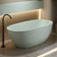 Baignoire de trempage autoportante en résine 69 po à surface solide avec trop-plein et bonde escamotable 69 po-119338745