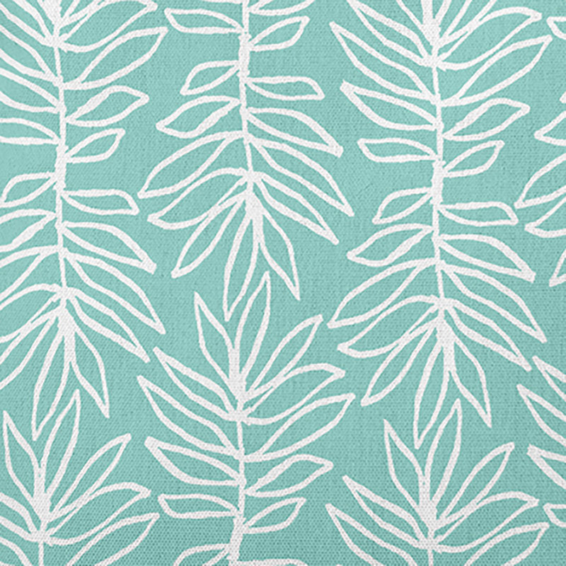 Coussin intérieur / extérieur Leafy Branch, H 20 po x l 20 po, Bleu ciel / floral blanc