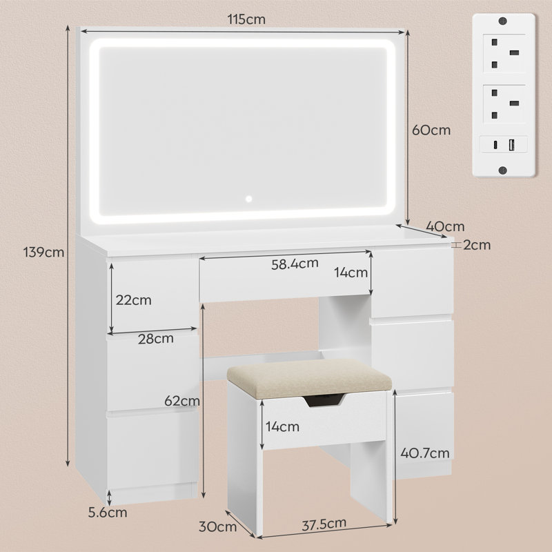 Dressing Table with Mirror