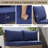 4 - Person Armless Wicker Outdoor Patio Chair with Cushions-102337445