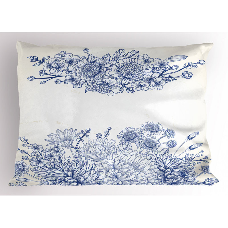 Polyester Floral Sham Set, King