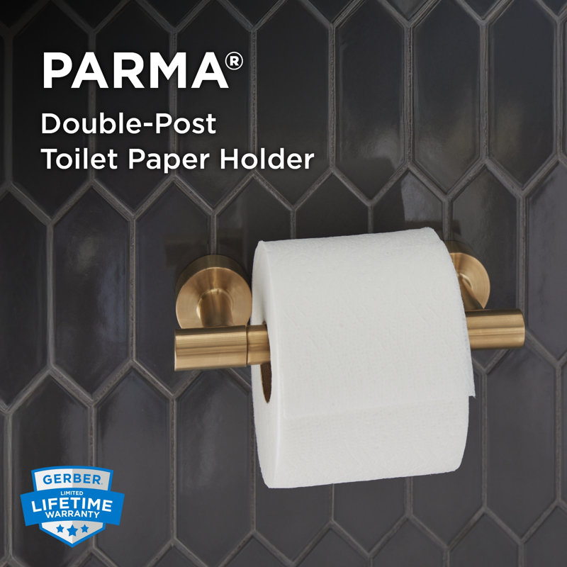 Parma Wall Mount Toilet Paper Holder, Brushed Bronze