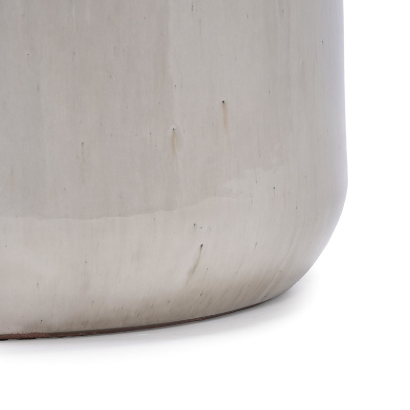 4 pots de fleurs en céramique avec chêne blanc américain, toutes saisons pour le jardin et le salon, céramique renforcée, plante de drainage intégrée, L 14,15 po x l 11,86 po, finition chêne, idéal