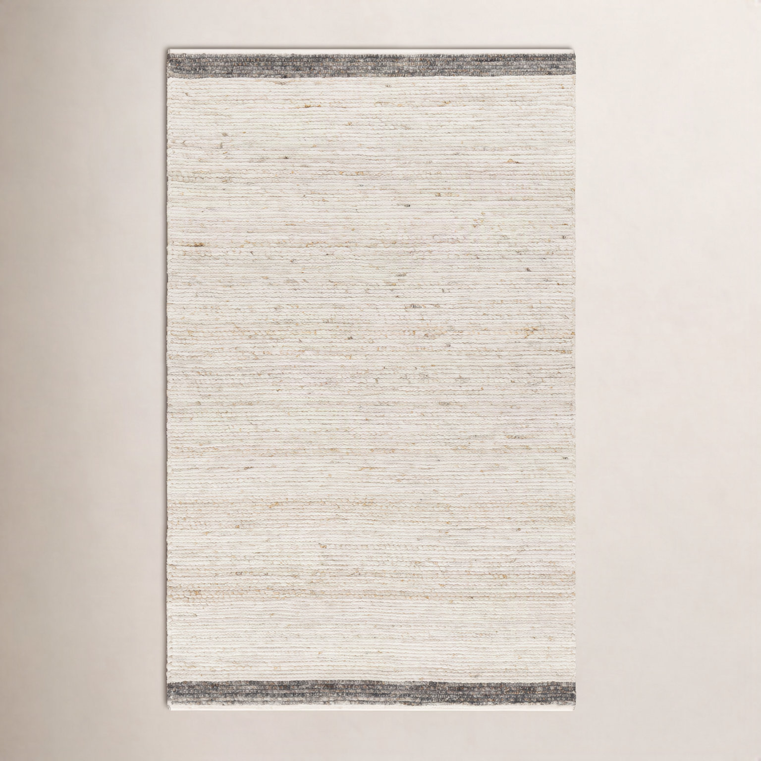Mecit Hand-Woven Cream Rug, Rectangle 9' x 12'