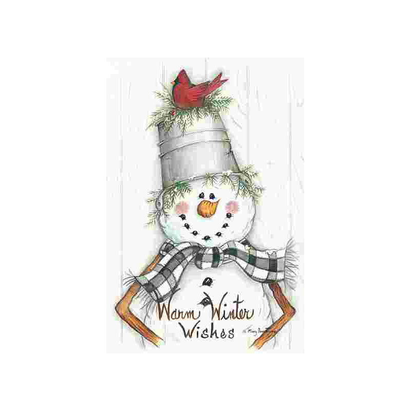Bonhomme de neige champêtre, H 18 po x l 12 po