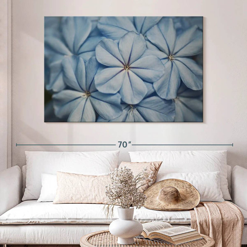 Fleurs de jasmin bleu Harnek, H 34 po x l 51 po