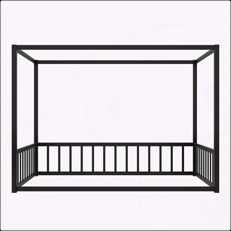 Lit en fer robuste avec rails de protection et conception polyvalente, Double