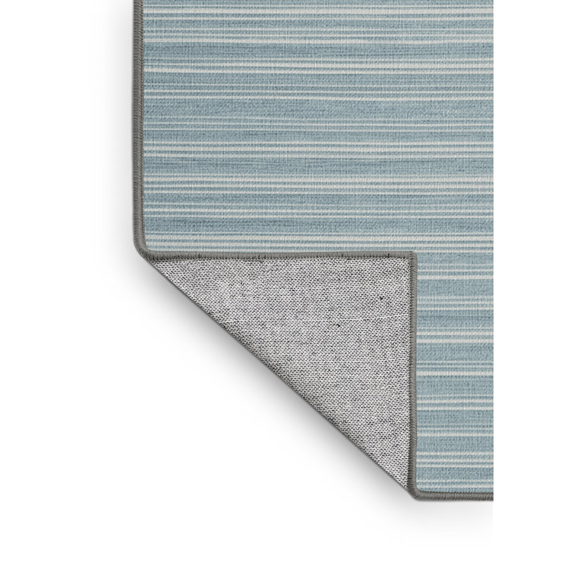 Tapis gris à rayures horizontales lavable à la machine, Rectangle 2 pi x 3 pi