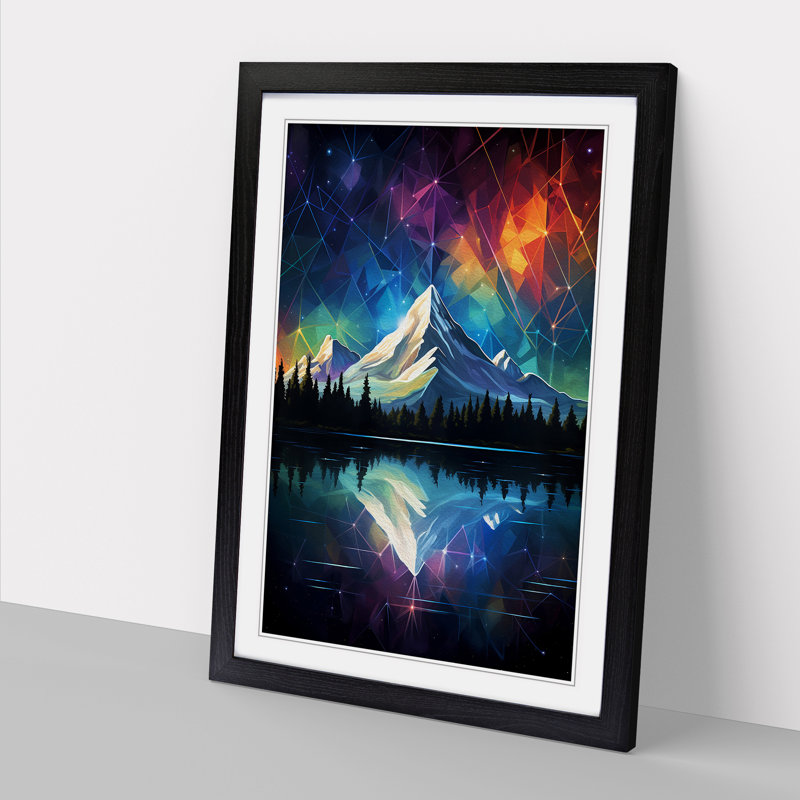 Single Picture Frame Print on Wood, 34cm H x 25cm W, Black Framed