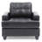 Elegant Black Saddle Arm Chair