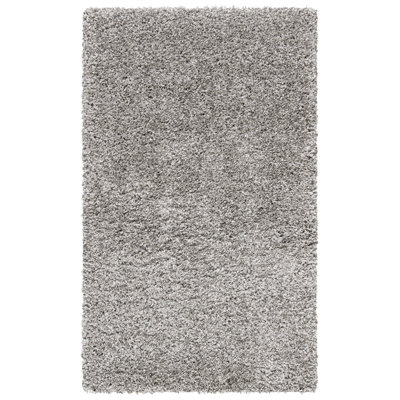 Tapis argenté à poils longs Assiya
