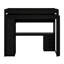 Lit mezzanine peu encombrant, bureau fonctionnel en L, tiroirs et tablettes ouvertes-129691281-129691285