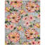  Floral Colorful Design Outdoor Rug Pink/Gray-384428500