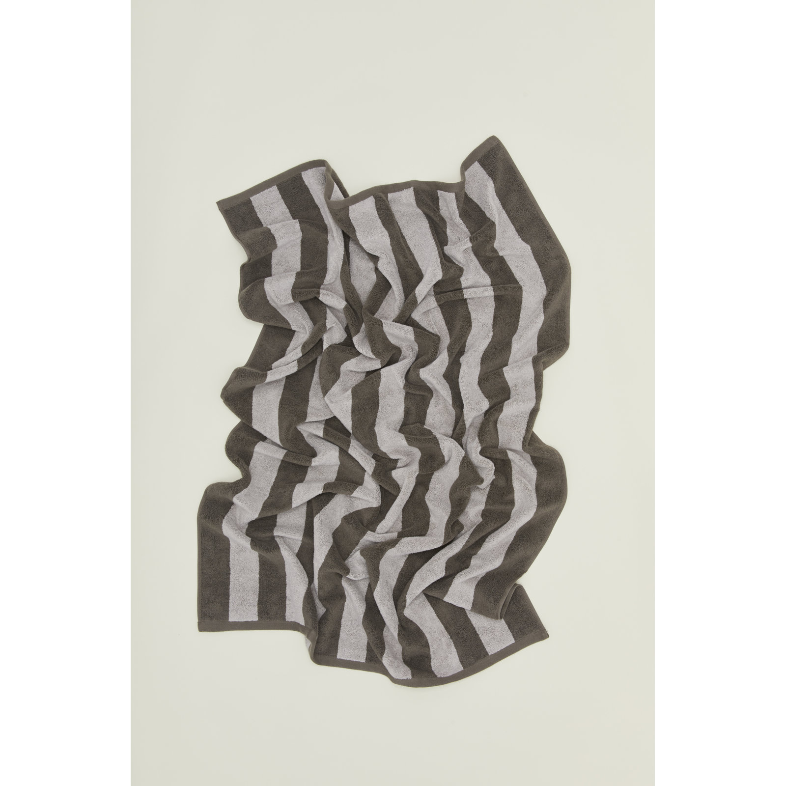 Simple Striped Cotton Towel, Light Gray/Dark Gray, Bath Towel - 1 Pack
