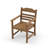 Patio Dining Chair With Armset Set Of 2,  HIPS Materialwith Imitation Wood Grain Wexture Chair For Deck Pool Backyard-721762747