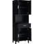 Armoire de salle de bain autoportante de 70,9 po de hauteur avec 1 tiroir, 4 portes à fermeture douce, 2 tablettes réglables, rangement ouvert, salle de bain, pour salle de bain, surface à lessive, accès rapide