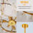 Modern Golden Double-layer Gourd Glass Chandelier With E14 Light Sources