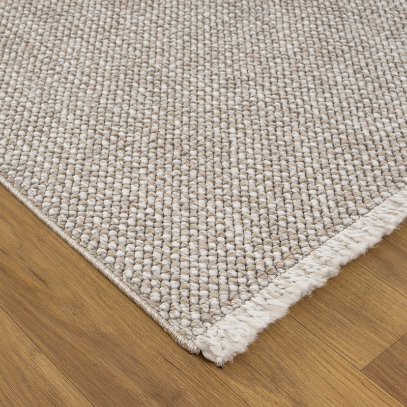 Tapis texturé à franges, Tan, Rectangle 4pi x 6 pi