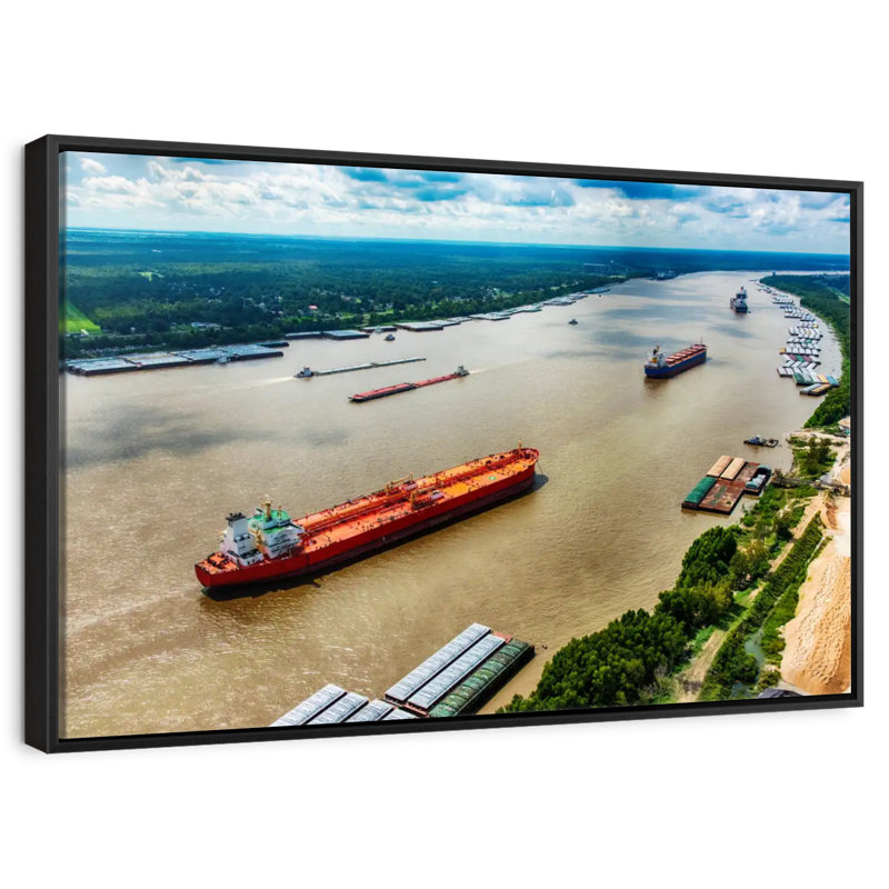 Mississippi, Cadre flottant noir, 40 po x 27 po