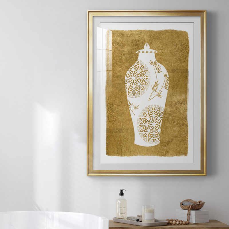 Golden Urn II " Golden Urn II " Painting Print, Gold, 42.5" H x 30.5" W x 1" D