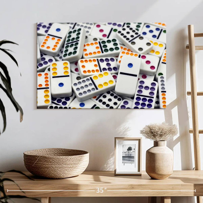 Dominos éclatants, H 30 po x l 45 po