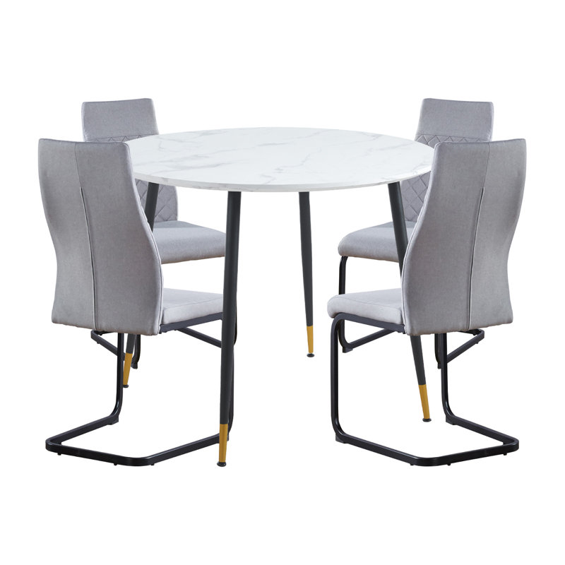 Haywards 4 - Person Dining Set, White