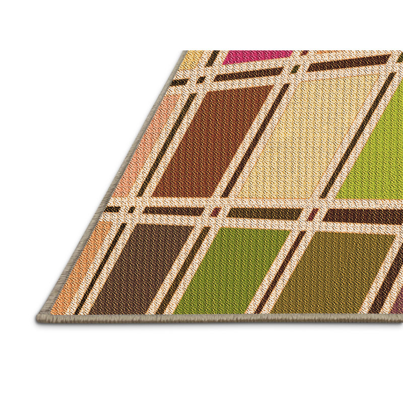 Geometric Indoor Rug, Rectangle 3' x 5'