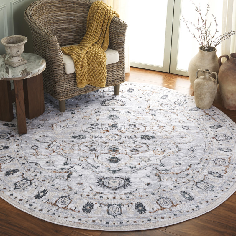 Moanne Performance Oriental Rug, Round 6'7"