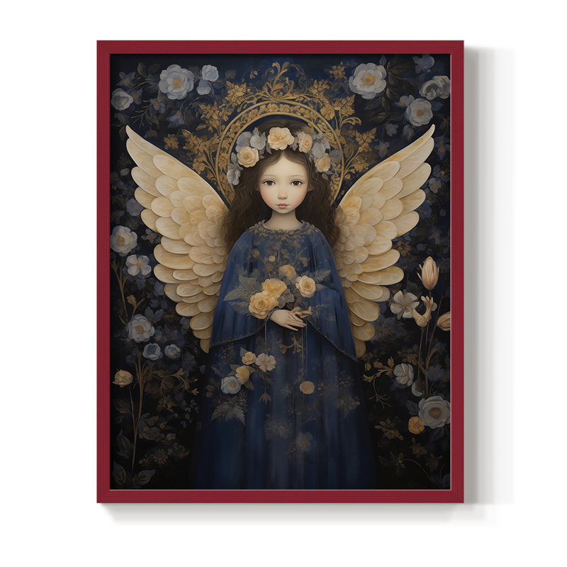 «Religious Series CECXCVI», reproduction d'art encadrée - bois massif, H 21 po x l 17 po, Rouge