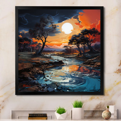 «Storms Charm Vivid liquid Art I», reproduction d'art sur toile