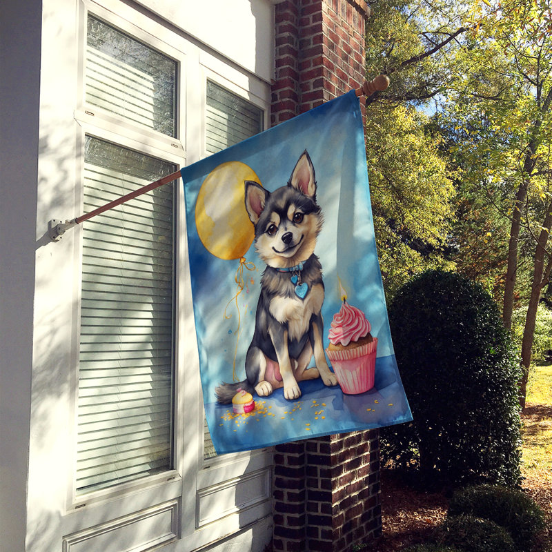 Drapeau «Happy Birthday House», Klee Kai de l'Alaska