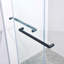 Porte de douche coulissante double sans cadre de 56 à 60 po x H 75 po, en acier inoxydable 304, en verre trempé clair de 5/16 po (8 mm) d'épaisseur.-113931064