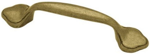 (Paquet de 5) Poignée de trèfle 3 po, anglais antique