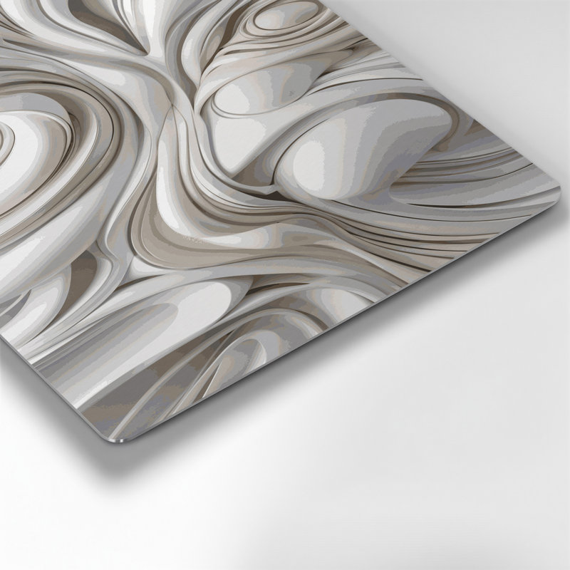 Art mural gris Biomorphic Abstraction 80, H 11 po x l 14 po