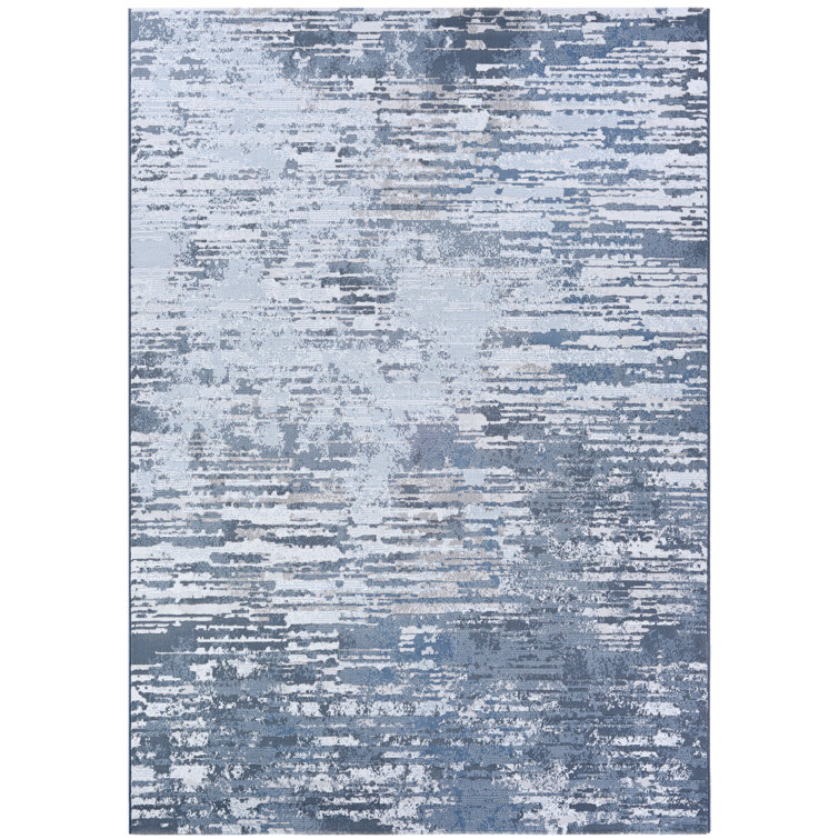 Driggers Abstract Power Grey/White Rug