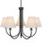 Black 5 - Light 27"W Dimmable Classic / Traditional Chandelier with Linen Shade for Dining Room-283644209-283644214